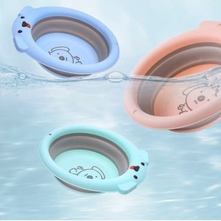 Chậu Rửa Mặt Gấp Gọn, Đa Năng Hình Cún Cho Bé