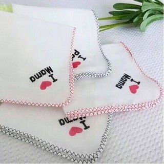 Set 10 chiếc khăn I Love Papa/Mama 2 Lớp