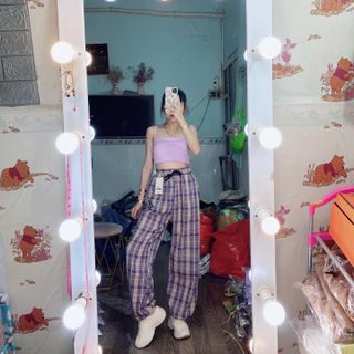 Baggy caro vải kate ống bo thun cao capa