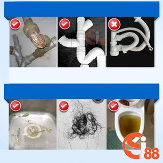 [Loại Cực Mạnh Hộp Lớn] Bột Thông Tắc Cống, Đường Ống, Bồn Cầu, Bồn Rửa Mặt Xử Lý Triệt Để Cặn Bã Chất Thải Hữu Cơ GD47