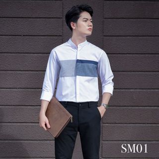 ÁO SƠ MI NAM CỔ TÀU- SM01 giá sỉ​, giá bán buôn giá sỉ