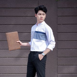 ÁO SƠ MI NAM CỔ TÀU- SM01 giá sỉ​, giá bán buôn