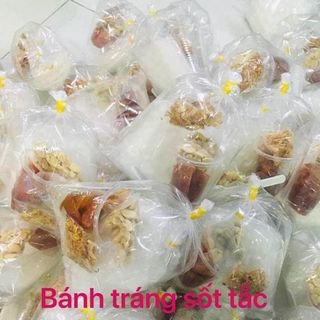 + Bánh tráng me , bánh tráng sate ( bịch lớn ) , bánh tráng hành phi sate , bánh tráng sốt chấm tắc