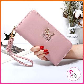 ví tiền nữ dài cầm tay Truelove đẹp nhiều ngăn có khóa họa tiết cánh bướm dễ thương VD06