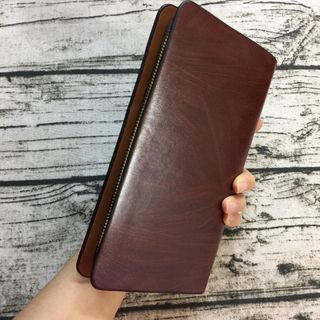 VÍ DA NAM CẦM TAY MONTBLANC CAO CẤP , 1 NGĂN, NÂU NHẠT - VD005