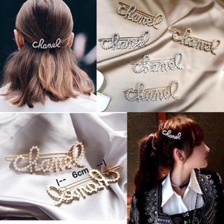 kẹp tóc chữ hãng chanl