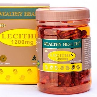 Viên uống mầm đậu nành tăng vòng 1 của Úc Lecithin 1200mg Wealthy Health