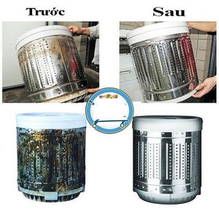 Bột tẩy lồng máy giặt Hàn Quốc 450gr dùng cho cả máy giặt lồng đứng và lồng ngang - vệ sinh máy giặt GD38