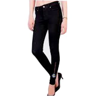 Quần Dài Nữ Vải kaki Nhung Co Giản Thiêu Bông Hoa-kkg10