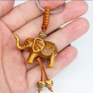 Móc khóa gỗ hình voi