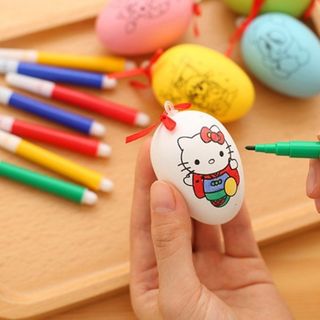 Bộ 1 quả trứng kèm 4 bút lông