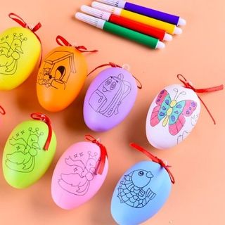 Bộ 1 quả trứng kèm 4 bút lông