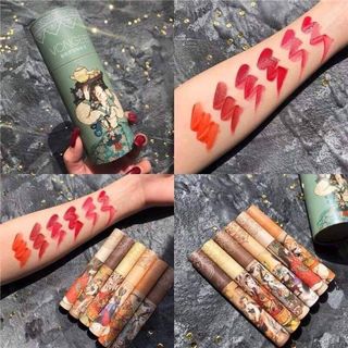 Set son vongee xanh hộp tròn 6c