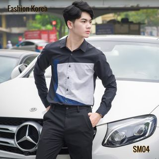 ÁO SƠ MI NAM DÀI TAY ĐEN - SM04 giá sỉ​, giá bán buôn giá sỉ