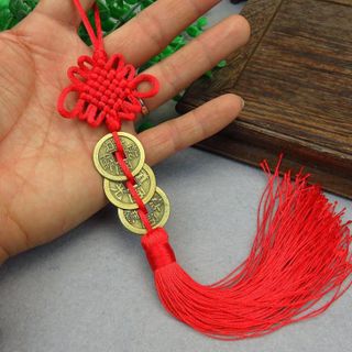 Dây treo phong thủy 3 xu