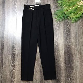Quần baggy công sở đai chữ S - Ảnh tự chụp, bao chất