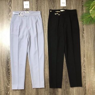 Quần baggy công sở đai chữ S - Ảnh tự chụp, bao chất