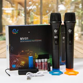 Micro Karaoke - Micro Không Dây MV 01 - 2 Micro - Đổi Mới Trong 07 Ngày - Bảo Hành 12 Tháng