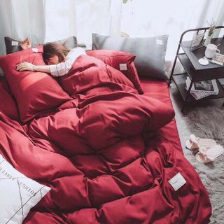Bộ Chăn Ga Gối Cotton Tici Phong Cách Hàn Quốc