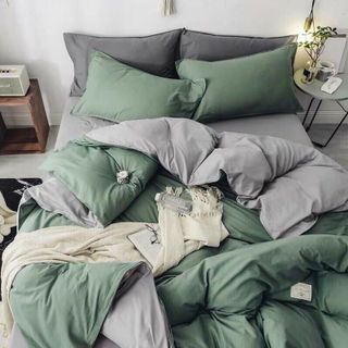 Bộ Chăn Ga Gối Cotton Tici Phong Cách Hàn Quốc