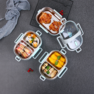 Hộp Đựng Cơm 2 Tầng Lõi INOX 304 Chống Tràn Cả 2 Tầng Camen Đựng Thực Phẩm