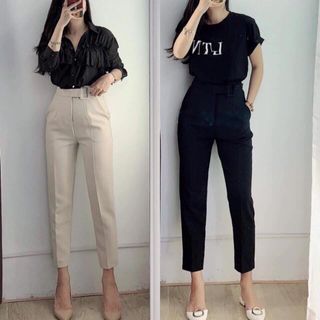 Quần baggy đai vải công sở bao chất