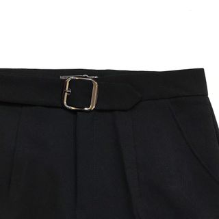 Quần baggy khuyên D công sở chất vải