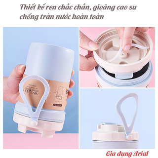 Cốc Lúa Mạch Giữ Nhiệt Dung Tích 500ML Có Lỗ Hút Thân Thiện Môi Trường
