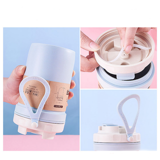 Cốc Lúa Mạch Giữ Nhiệt Dung Tích 500ML Có Lỗ Hút Thân Thiện Môi Trường