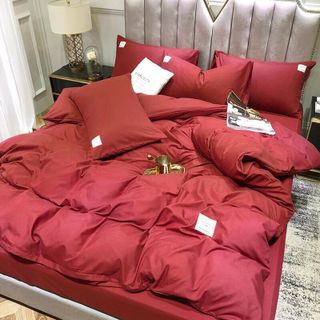 Bộ Chăn Ga Gối Cotton Tici Phong Cách Hàn Quốc 1