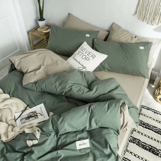Bộ Chăn Ga Gối Cotton Tici Phong Cách Hàn Quốc 1