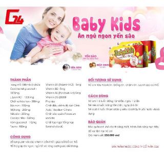 Siro baby kids ăn ngủ ngon Yến sào