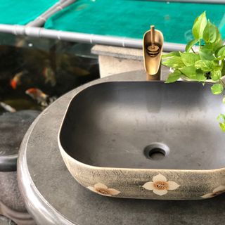 Chậu rửa lavabo rửa mặt sứ mỹ thuật, bồn rửa mặt sứ hoa văn cổ điển, sứ khắc hoạ tiết giá rẻ