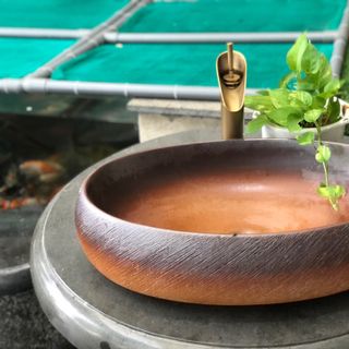 Chậu rửa lavabo rửa mặt sứ mỹ thuật, bồn rửa mặt sứ hoa văn cổ điển, sứ khắc hoạ tiết giá rẻ