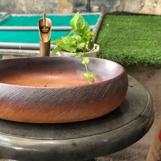 Chậu rửa lavabo rửa mặt sứ mỹ thuật, bồn rửa mặt sứ hoa văn cổ điển, sứ khắc hoạ tiết giá rẻ