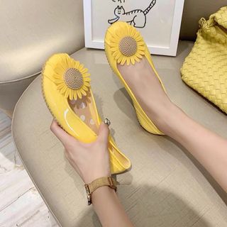 Giày búp bê nhựa hoa đi mưa cute