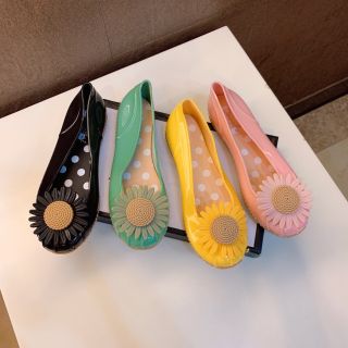 Giày búp bê nhựa hoa đi mưa cute
