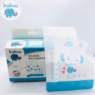 Túi trữ sữa Babuu hộp 50 túi 250ml loại có vòi