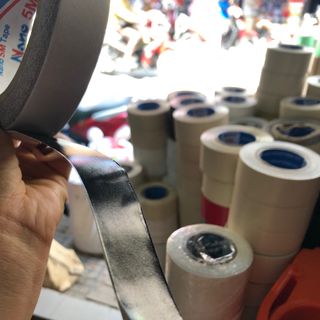 Băng keo vải đen 2măt