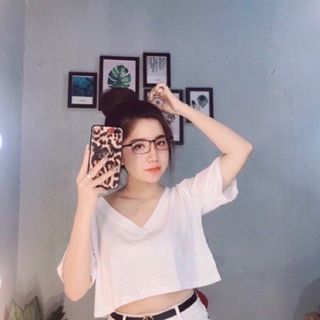 Áo thun trơn croptop