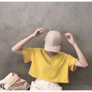 Áo thun trơn croptop