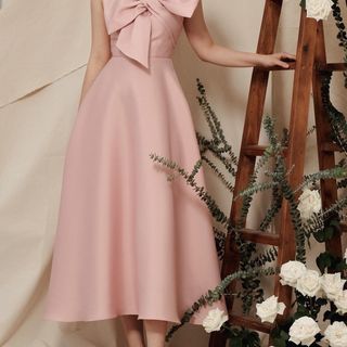 Đầm xoè 2 dây nơ chéo ngực MS177V
