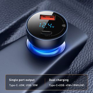 Tẩu Sạc Nhanh Công Suất 65W Chuyên Dụng Trên Xe Ô Tô