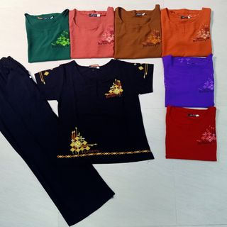 Bộ đũi ống rộng dài thêu sịn sò