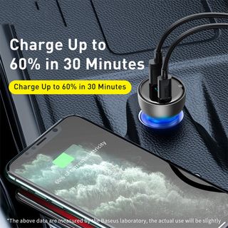 Tẩu Sạc Nhanh Công Suất 65W Chuyên Dụng Trên Xe Ô Tô