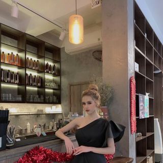 Đầm xoè ngắn lệch vau tay cánh -MS154V