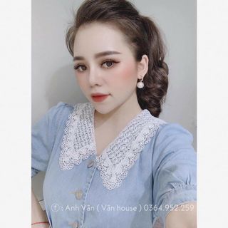 ĐẦM JEANS ĐUÔI CÁ PHỐI REN