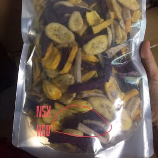 THẬP CẨM ( Mít, chuối, khoai môn, khoai lang mật vàng, khoai lang tím ) sấy giòn 500gr/ túi