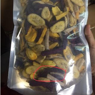 Thập cẩm sấy giòn 500 Gr/túi (Mít, chuối, khoai môn, khoai lang mật vàng, khoai tím)