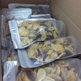 Thập cẩm sấy giòn 250Gr (Mít, chuối, khoai môn, khoai lang mật vàng, khoai tím)